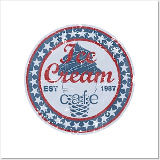 ice cream cafe Posters and Art